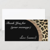 Hartelijk dank! Kaartpakket van 10 - Luipaard afdr Bedankkaart (Voorkant / Achterkant)