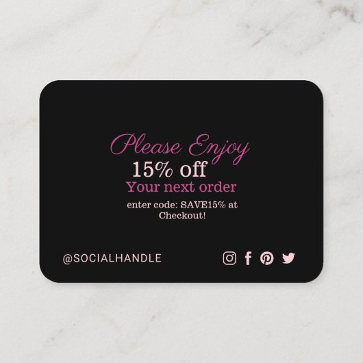 Hartelijk dank, Label en sociale mediacamera delen Informatiekaartje (Achterkant)