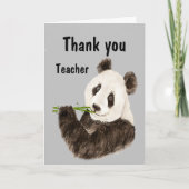 Hartelijk dank, leraar met het Beer Funny Panda Kaart (Voorkant)