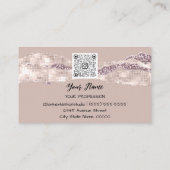 Hartelijk dank Logo QR-code Online winkelen Rozen Visitekaartje (Achterkant)