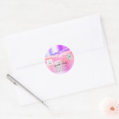 Hartelijk dank Logo QR-code Roze online winkelen Ronde Sticker (Envelop)