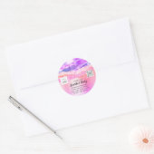 Hartelijk dank Logo QR-code Roze online winkelroze Ronde Sticker (Envelop)