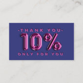 Hartelijk dank, Logo QRCODE 10%OFF Korting op de r Visitekaartje (Voorkant)