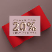 Hartelijk dank, Logo QRCODE 20%OFF Korting Code Go Visitekaartje