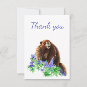Hartelijk dank, Marmot, Dierenblank binnenin Bedankkaart