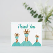 Hartelijk dank, mevrouw de Giraffe Cartoon Bedankkaart (Staand voorkant)