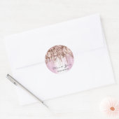Hartelijk dank, mevrouw Makeup Roos Diamond Pink Ronde Sticker (Envelop)