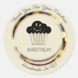 Hartelijk dank, mijnheer Chocolade Muffin Snoep Go Ronde Sticker
