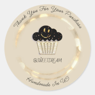 Hartelijk dank, mijnheer Chocolate Muffin Pastel G Ronde Sticker