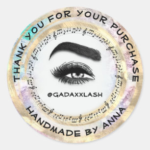 Hartelijk dank, mijnheer de artiest Lash Studio Mu Ronde Sticker