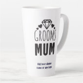 Hartelijk dank, moeder van Groom Bridal Party Flor Latte Mok (Rechterhoek)