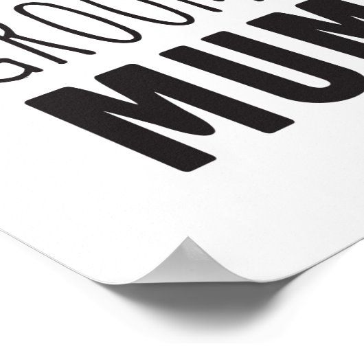 Hartelijk dank, moeder van Groom Bridal Party Flor Poster (Hoek)