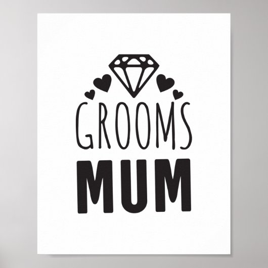 Hartelijk dank, moeder van Groom Bridal Party Flor Poster (Voorkant)