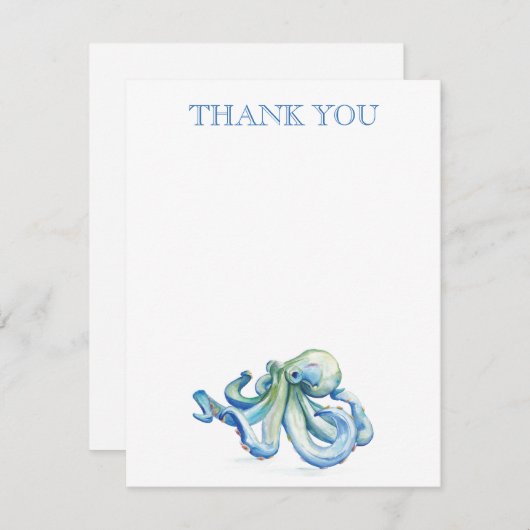 Hartelijk dank! Opmerking: blauwe Waterverf Octopu (Voorkant / Achterkant)