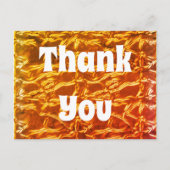 Hartelijk dank, Oranje Abstracte waardering Briefkaart (Voorkant)