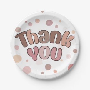 Hartelijk dank papieren bordje