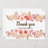 Hartelijk dank, persoonlijke dank kaart (Voorkant / Achterkant)