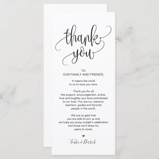 Hartelijk dank. Plaats een instelkaart voor het br Programma (Voorkant / Achterkant)