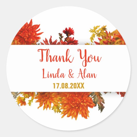 Hartelijk dank ronde sticker (Voorkant)