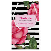 Hartelijk dank: roze roze roze Waterverf zwarte st Klein Cadeauzakje (Achterkant)