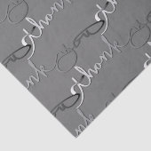 "Hartelijk dank" Silvery Gradient handgeschreven Tissuepapier (Detail)