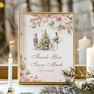 Hartelijk dank sneeuw Winter Nederland verjaardag Poster