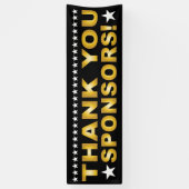 Hartelijk dank, sponsors Gold en Black Spandoek (Verticaal)