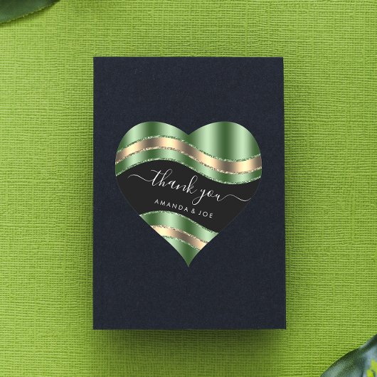 Hartelijk dank, Sweet 16th Bridal Black Gold Woodl Hart Sticker