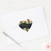 Hartelijk dank, Sweet 16th Bridal Gold Mint Green  Hart Sticker (Envelop)