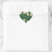 Hartelijk dank, Sweet 16th Bridal Gold Mint Green Hart Sticker (Tas)