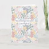 Hartelijk dank u gift Bloemenvriendschap Kaart (Voorkant)