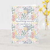 Hartelijk dank u gift Bloemenvriendschap Kaart (Gele Bloem)