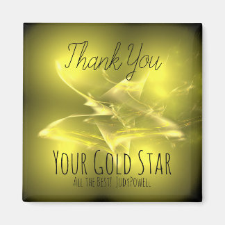 Hartelijk dank - Uw Gold Star Frig Magnet bericht Magneet