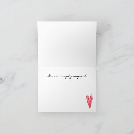 , Hartelijk dank Valentijnsdag Opmerking Kaart (Binnen)