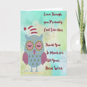 Hartelijk dank, van het personeel tot de gezondhei kaart