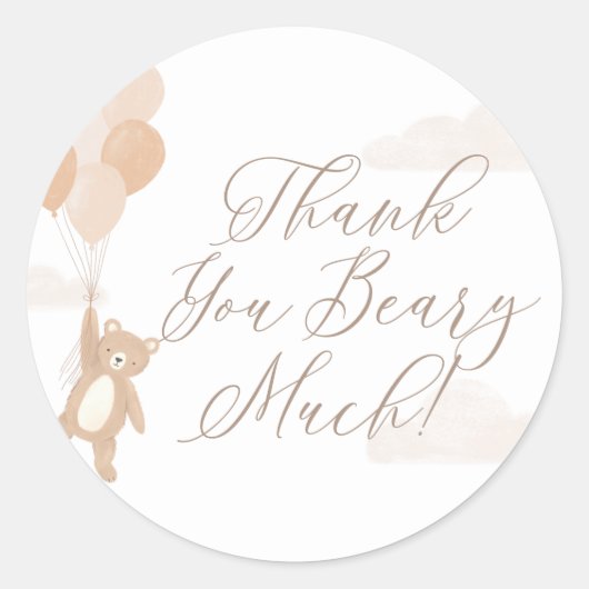 Hartelijk dank, veel Baby shower Ronde Sticker (Voorkant)