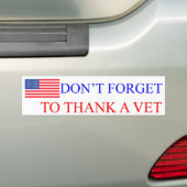 Hartelijk dank, Vet Bumpersticker (Op auto)