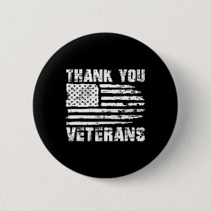 Hartelijk dank, veteranen, Amerikaans veteraan Vet Ronde Button 5,7 Cm