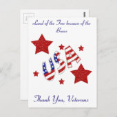 Hartelijk dank, veteranen briefkaart (Voorkant / Achterkant)