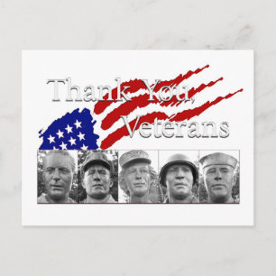 Hartelijk dank, veteranen briefkaart