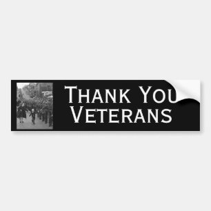 Hartelijk dank, veteranen bumpersticker