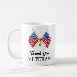 Hartelijk dank, veteranen Patriotic American Flag Koffiemok