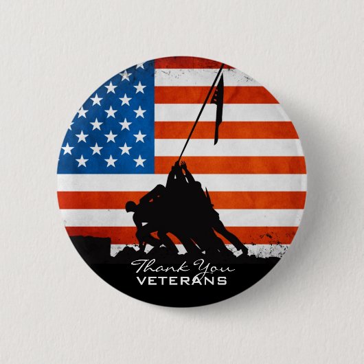 Hartelijk dank, veteranen ronde button 5,7 cm (Voorkant)
