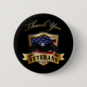Hartelijk dank, veteranen ronde button 5,7 cm