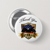 Hartelijk dank, veteranen ronde button 5,7 cm (Voorkant /achterkant)