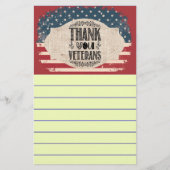 Hartelijk dank, veteranen Stationery Briefpapier (Voorkant)