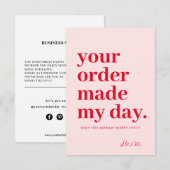 Hartelijk dank, Visitekaartje bestellen Bedankkaart (Voorkant / Achterkant)