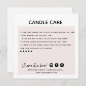 Hartelijk dank, Visitekaartje kaarsbestelling Bedankkaart (Voorkant / Achterkant)