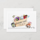 Hartelijk dank - Voedingsstation Bedankkaart (Voorkant / Achterkant)