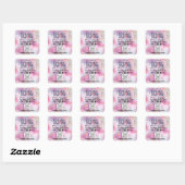 Hartelijk dank voor 10% korting QRCODE-Logo voor F Vierkante Sticker (Vel)